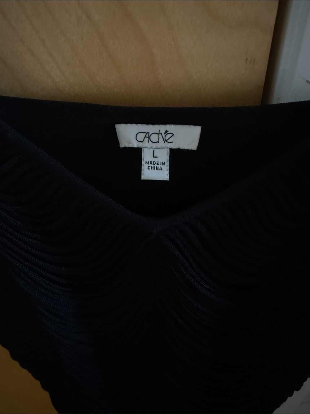 Cache Black Ruched Tank Top - Picture 3 of 3
